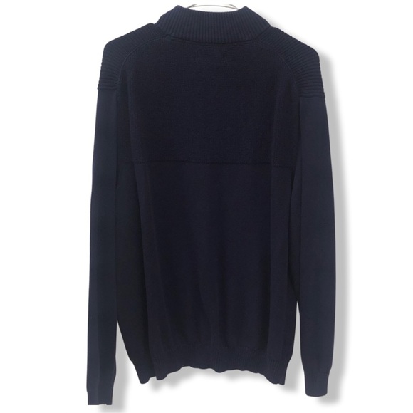 Club Room Size XL Men's 3/4 Button Pullover Mock Neck Sweater Blue/Gray - Picture 5 of 12